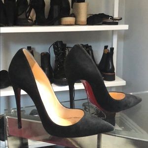 Louboutin Black Suede So Kates